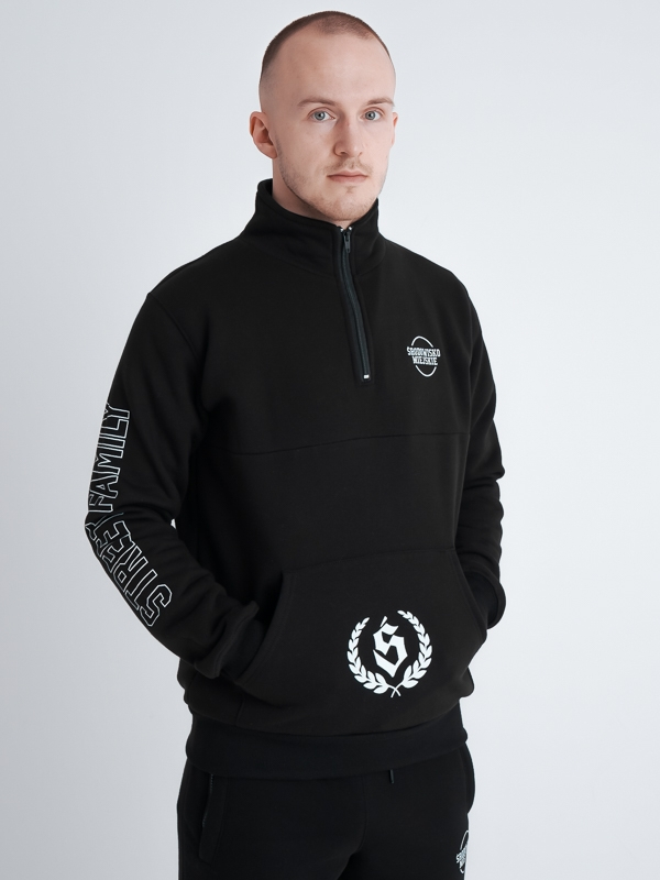 Crewneck "New street classic" - Black SM_1174 Środowisko Miejskie SWEATSHIRTS ZIP