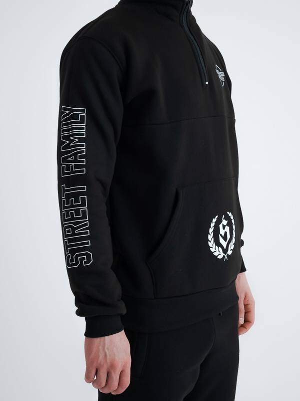 Bluza stójka "New street classic" - Czarna SM_1174 Środowisko Miejskie