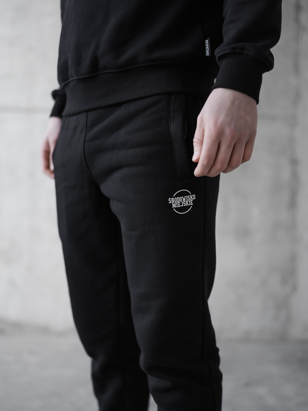 Sweatpants "Classic" Black / White SM_1168 Środowisko Miejskie SWEATPANTS