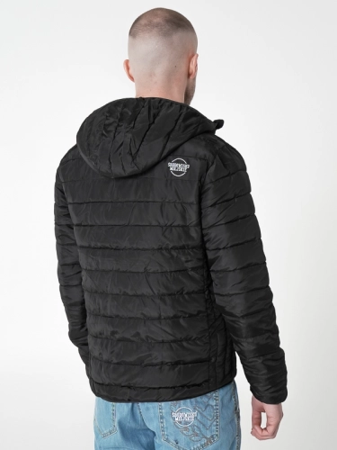 Kurtka pikowana przejściowa z kapturem "Laur" - Czarna SM_1184 Środowisko Miejskie 2