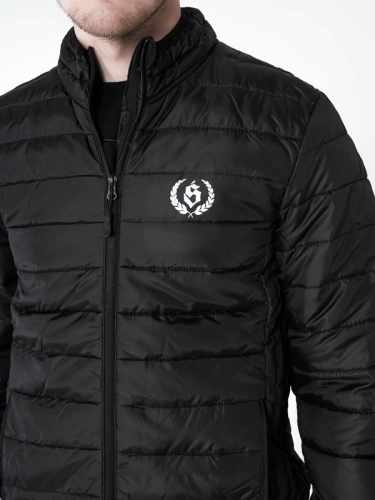 Men Quilted Lightweight Jacket "Laur" - Black SM_1183 Środowisko Miejskie TRANSITIONAL JACKETS