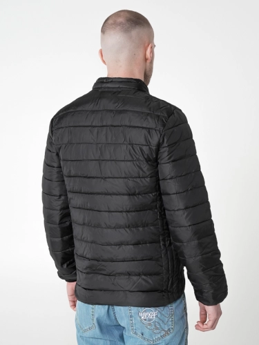 Men Quilted Lightweight Jacket "Laur" - Black SM_1183 Środowisko Miejskie TRANSITIONAL JACKETS 2