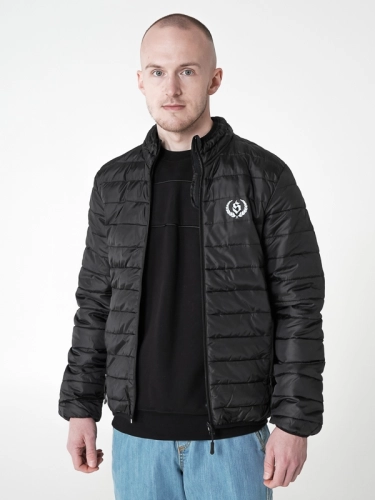 Men Quilted Lightweight Jacket "Laur" - Black SM_1183 Środowisko Miejskie TRANSITIONAL JACKETS