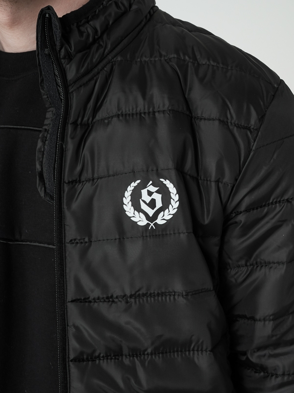 Men Quilted Lightweight Jacket "Laur" - Black SM_1183 Środowisko Miejskie TRANSITIONAL JACKETS