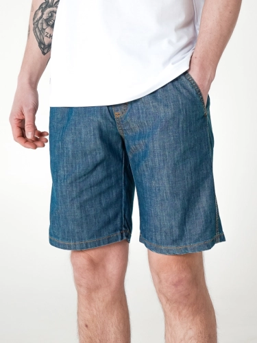 Krótkie Spodenki Jeansowe "Classic Icon" Niebieskie Sprane SM_727 Środowisko Miejskie 2