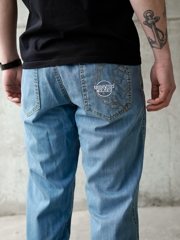 Pants Jeans Jogger "Laur" Light Blue SM_1180 Środowisko Miejskie JOGGER