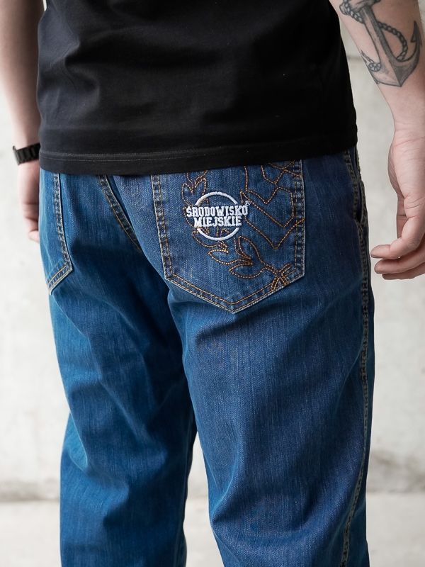 Pants Jeans Jogger "Laur" Medium Blue SM_1179 Środowisko Miejskie JOGGER