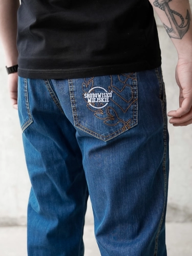 Pants Jeans Jogger "Laur" Medium Blue SM_1179 Środowisko Miejskie JOGGER