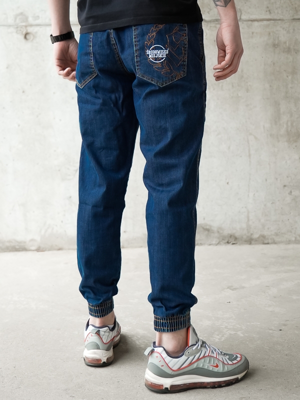 Pants Jeans Jogger "Laur" Dark Blue SM_1178 Środowisko Miejskie JOGGER