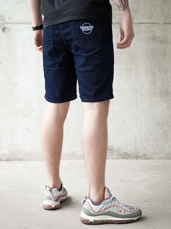 Shorts Jeans "Classic Icon" Dark Blue / White SM_991 Środowisko Miejskie JEANS