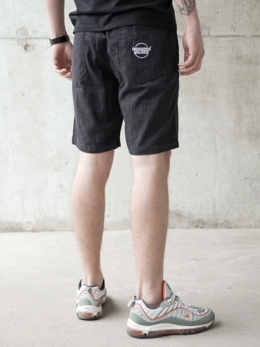 Krótkie Spodenki Jeansowe "Classic Icon" Organic Czarne SM_895 Środowisko Miejskie