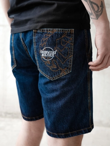 Shorts Jeans "Laur" Dark Blue SM_1188 Środowisko Miejskie JEANS