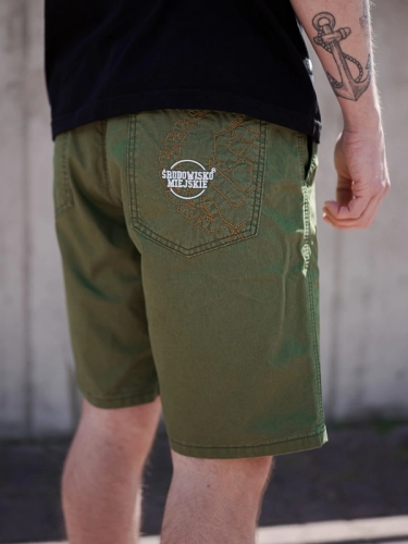 Shorts "Laur" Olive SM_1191 Środowisko Miejskie JEANS