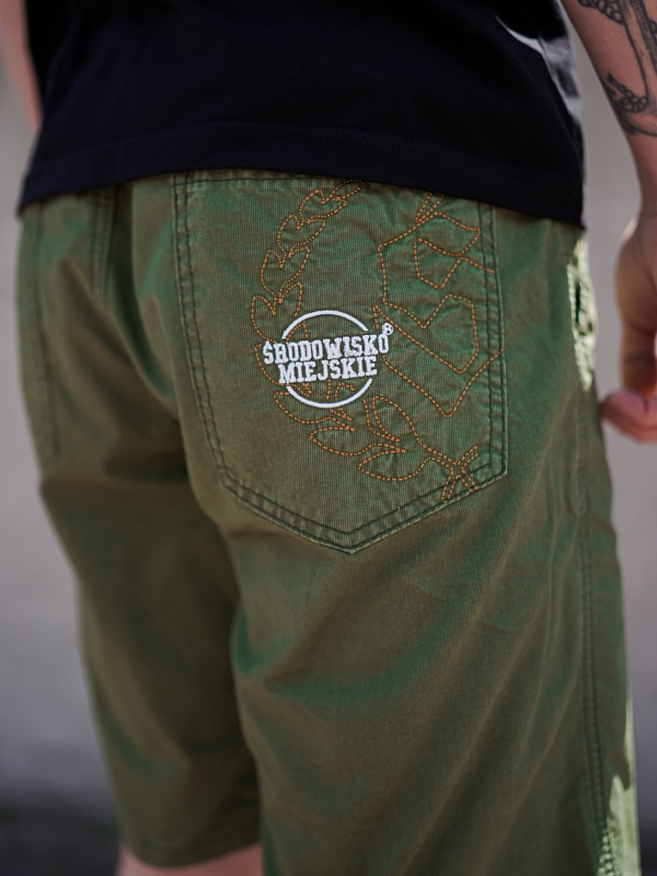 Shorts "Laur" Olive SM_1191 Środowisko Miejskie JEANS