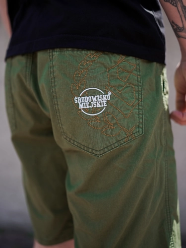 Shorts "Laur" Olive SM_1191 Środowisko Miejskie JEANS