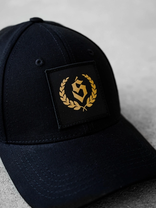 Cap "Laur" - 6-panels - Black / Gold SM_1196 Środowisko Miejskie CAPS