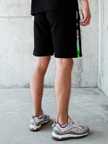 Krótkie spodenki dresowe "CLS Mini" - Czarne / Zielone SM_1202 Środowisko Miejskie 2