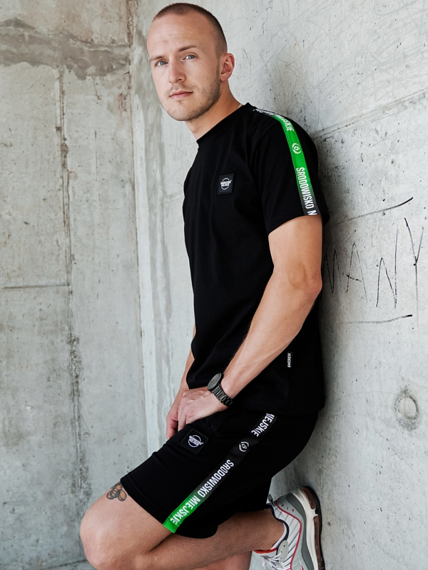 Shorts "CLS Mini" - Black / Green SM_1202 Środowisko Miejskie SWEAT SHORTS
