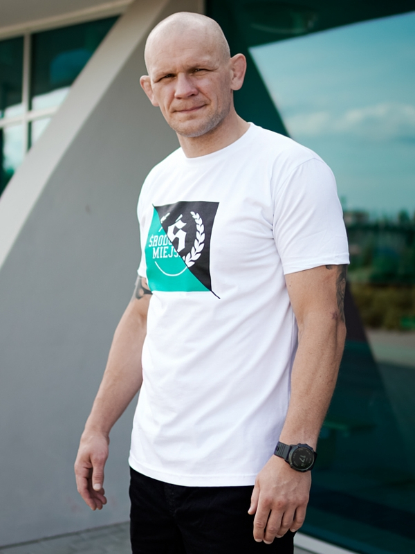 T-Shirt "Duo" - White / Turquoise SM_1211 Środowisko Miejskie T-SHIRTS