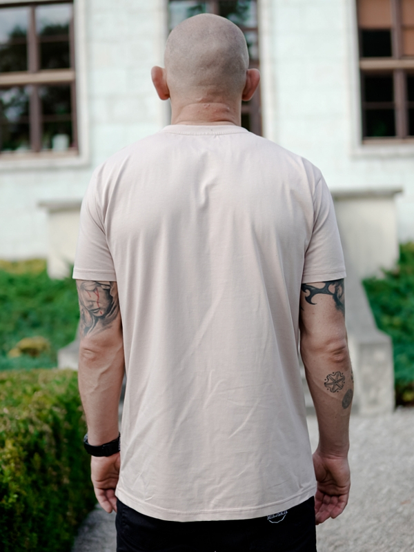 T-Shirt "Outline" - Beige / Black SM_1212 Środowisko Miejskie T-SHIRTS