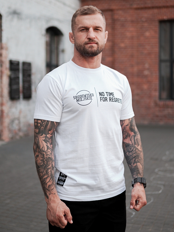 T-Shirt "No regrets" - White SM_1163 Środowisko Miejskie T-SHIRTS