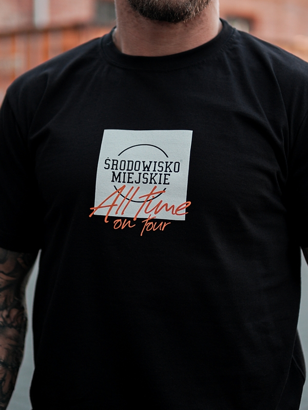 T-Shirt "All time on tour" - Black / Orange SM_1221 Środowisko Miejskie T-SHIRTS
