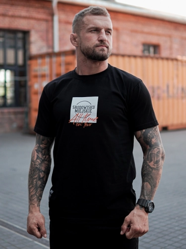 Koszulka "All time on tour" - Czarna / Pomarańczowa SM_1221 Środowisko Miejskie 2