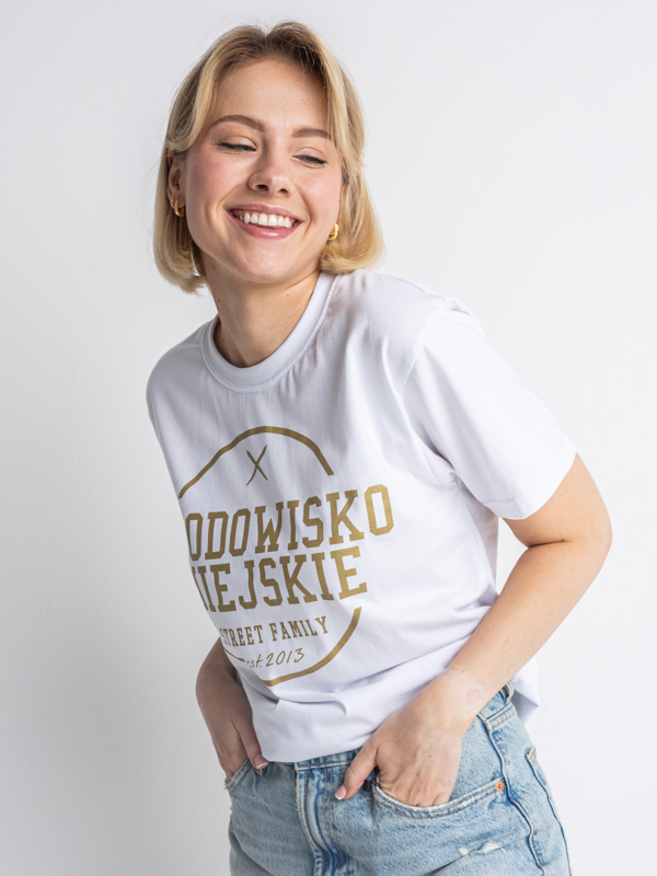 T-shirt "Theme" - White / Gold SM_534 Środowisko Miejskie T-SHIRTS