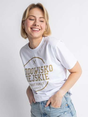 T-shirt "Theme" - White / Gold SM_534 Środowisko Miejskie T-SHIRTS