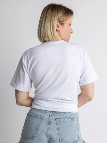 "Duo" T-shirt - White / Turquoise for 109.00 PLN 2