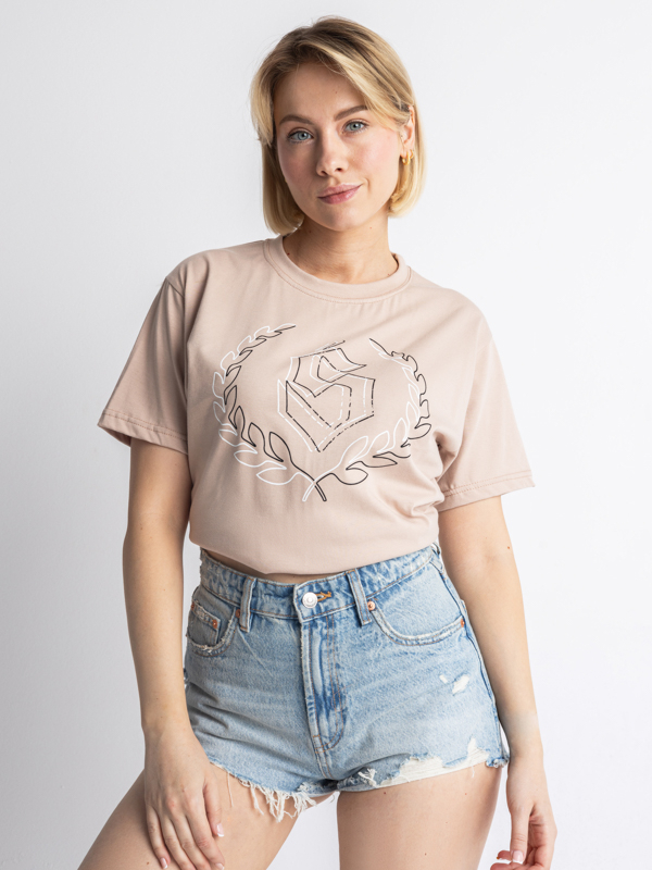 T-Shirt "Outline" - Beige / Black SM_1212 Środowisko Miejskie T-SHIRTS