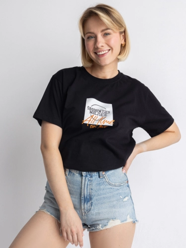 T-Shirt "All time on tour" - Black / Orange SM_1221 Środowisko Miejskie T-SHIRTS 1