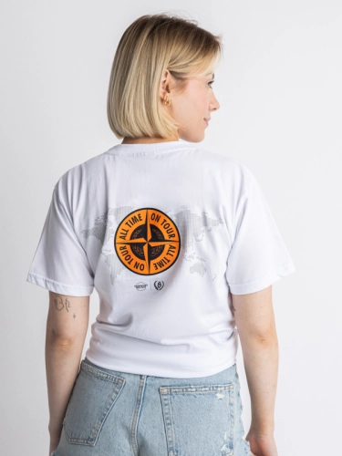 T-Shirt "All time on tour" - White / Orange SM_1222 Środowisko Miejskie T-SHIRTS 2