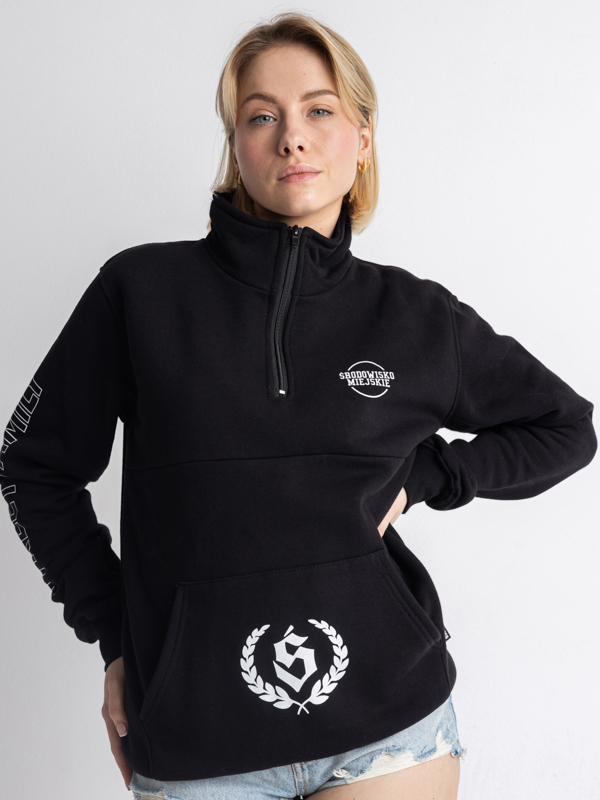 Bluza stójka "New street classic" - Czarna SM_1174 Środowisko Miejskie