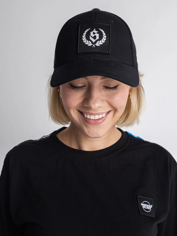 Cap "Laur" - 6-panels - Black / White SM_1197 Środowisko Miejskie CAPS