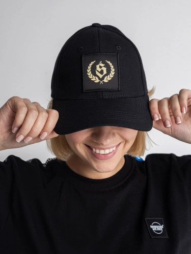 Cap "Laur" - 6-panels - Black / Gold SM_1196 Środowisko Miejskie CAPS 2