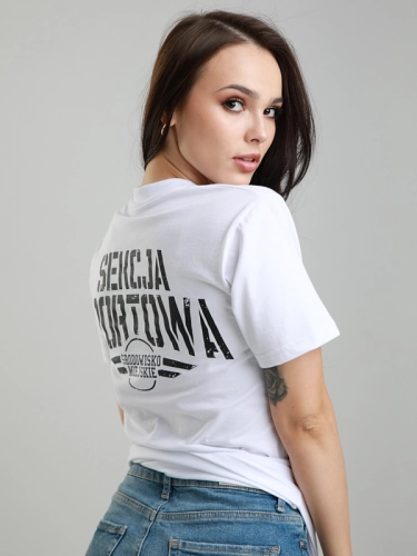 T-Shirt "Sekcja Sportowa" - White SM_787 Środowisko Miejskie T-SHIRTS