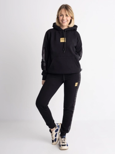 Bluza z kapturem "CLS Gold" - Czarna SM_1228 Środowisko Miejskie