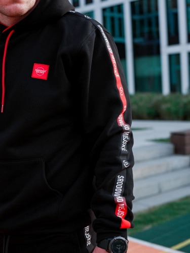 Hoodie "CLS Mini Red" - Black SM_1230 Środowisko Miejskie HOODIE