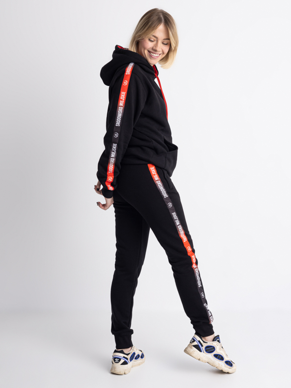 Bluza z kapturem "CLS Mini Red" - Czarna SM_1230 Środowisko Miejskie