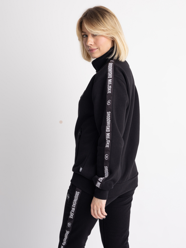 Bluza bez kaptura rozpinana "CLS Mini" - Czarna SM_1233 Środowisko Miejskie