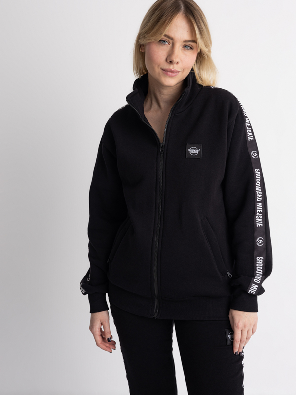 Crewneck Zip "CLS Mini" - Black SM_1233 Środowisko Miejskie CREWNECK