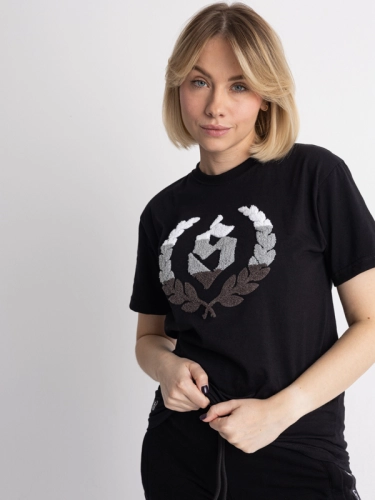 T-Shirt "Chenille" - Black / White SM_1239 Środowisko Miejskie T-SHIRTS