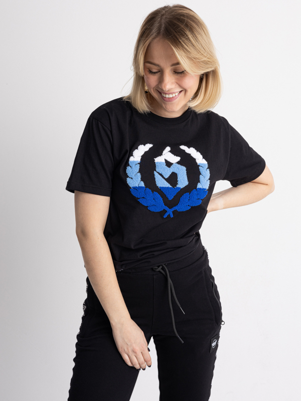 T-Shirt "Chenille" - Black / Blue SM_1240 Środowisko Miejskie T-SHIRTS