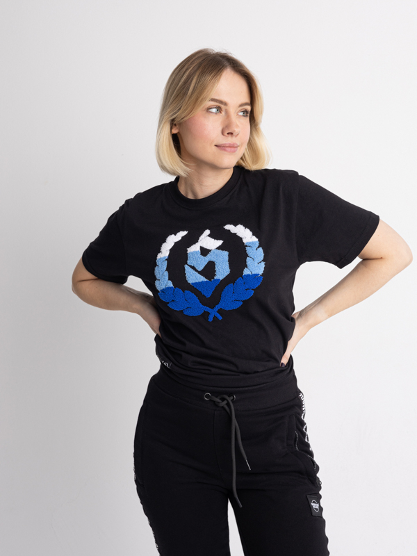 T-Shirt "Chenille" - Black / Blue SM_1240 Środowisko Miejskie T-SHIRTS
