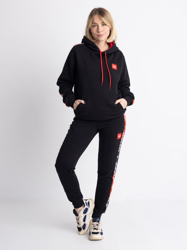 Spodnie dresowe "CLS Mini Red" - Czarne SM_1237 Środowisko Miejskie