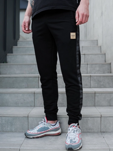 Spodnie dresowe "CLS Gold" - Czarne SM_1235 Środowisko Miejskie