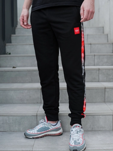 Spodnie dresowe "CLS Mini Red" - Czarne SM_1237 Środowisko Miejskie