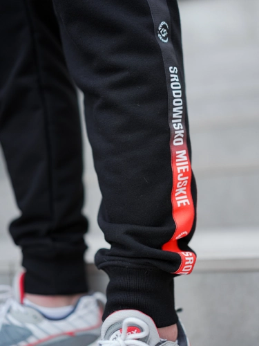 Sweatpants "CLS Mini Red" - Black SM_1237 Środowisko Miejskie SWEATPANTS
