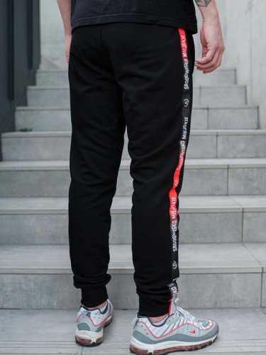 Sweatpants "CLS Mini Red" - Black SM_1237 Środowisko Miejskie SWEATPANTS 2